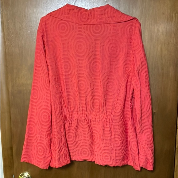 Alfred Dunner Red Patterned Jacket - Picture 3 of 3